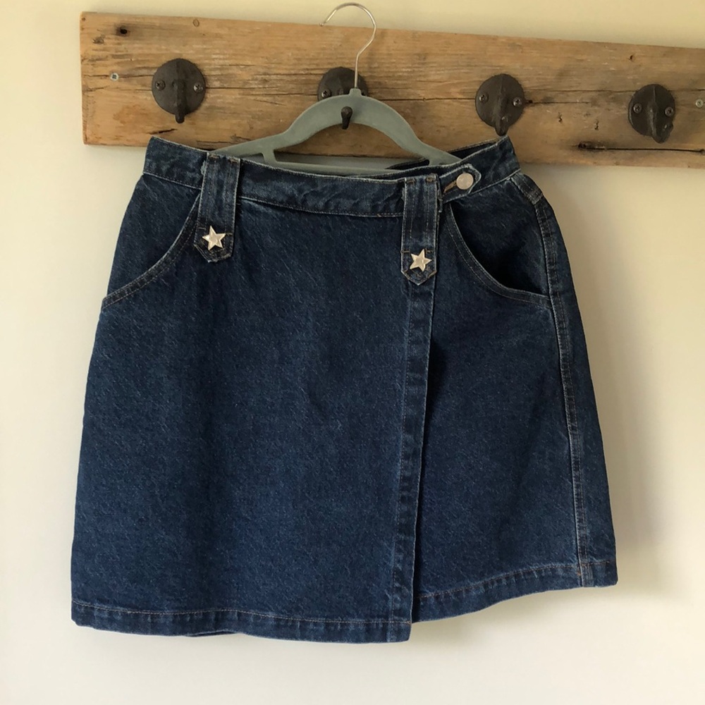 Roper Blue Denim Skort with Star Detail